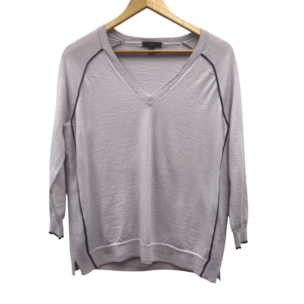 J Crew Sweater Womens Small Purple Black